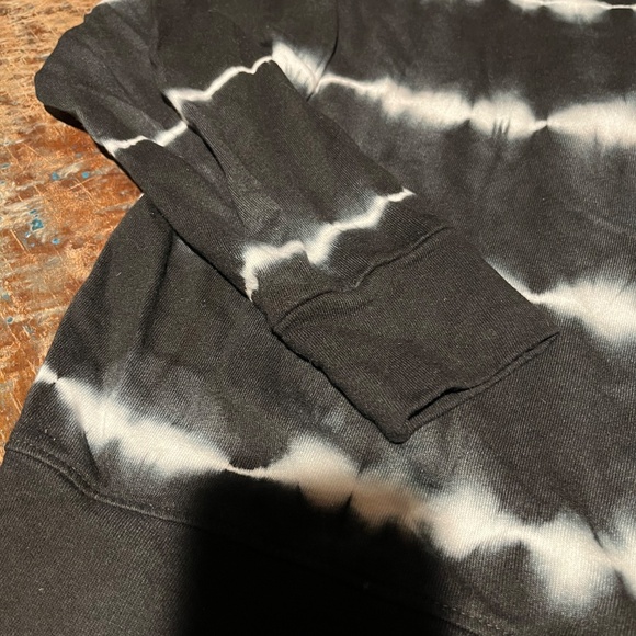 NWT Sundry For EVEREVE BLK Tie Dye Off the Shoulder Sweatshirt Wm 0(SM) LS Soft - Picture 7 of 15